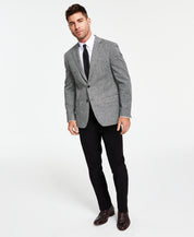 Lauren Ralph Lauren Men's Wool Classic Fit Stretch Blazer Black White 40L