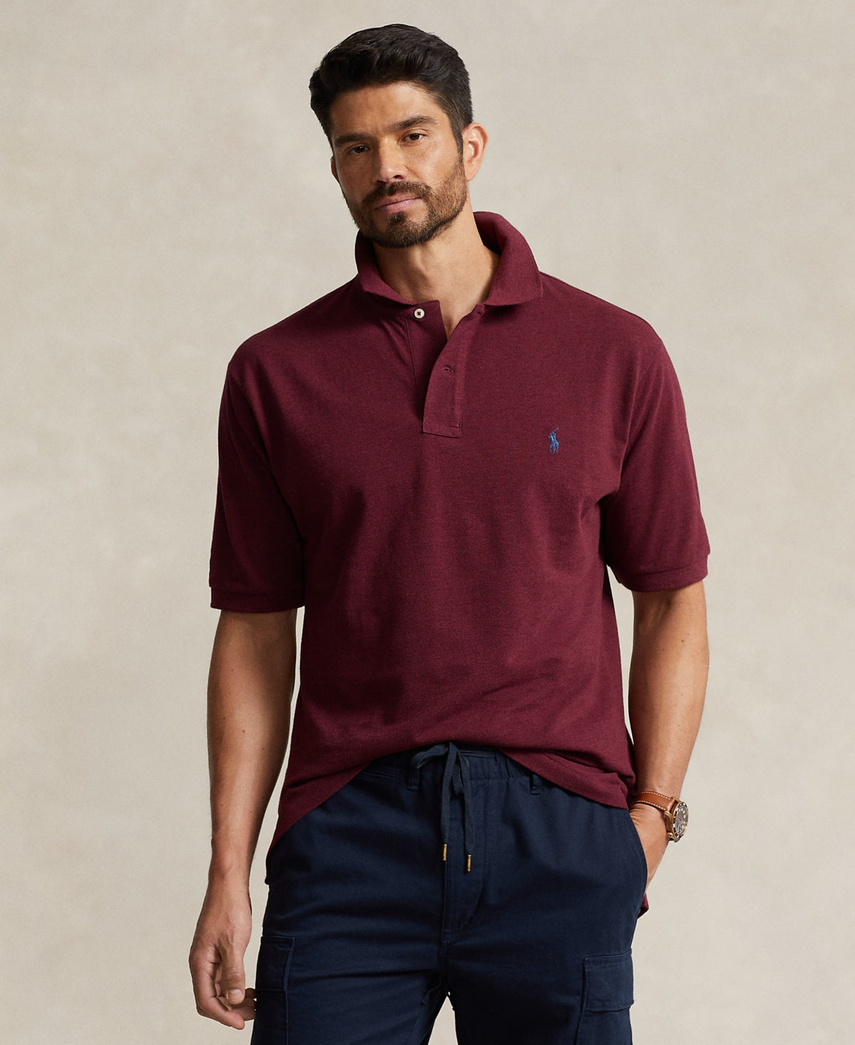Polo Ralph Lauren Men's Big & Tall Short Sleeve Polo Shirt Spring Wine 4XLT