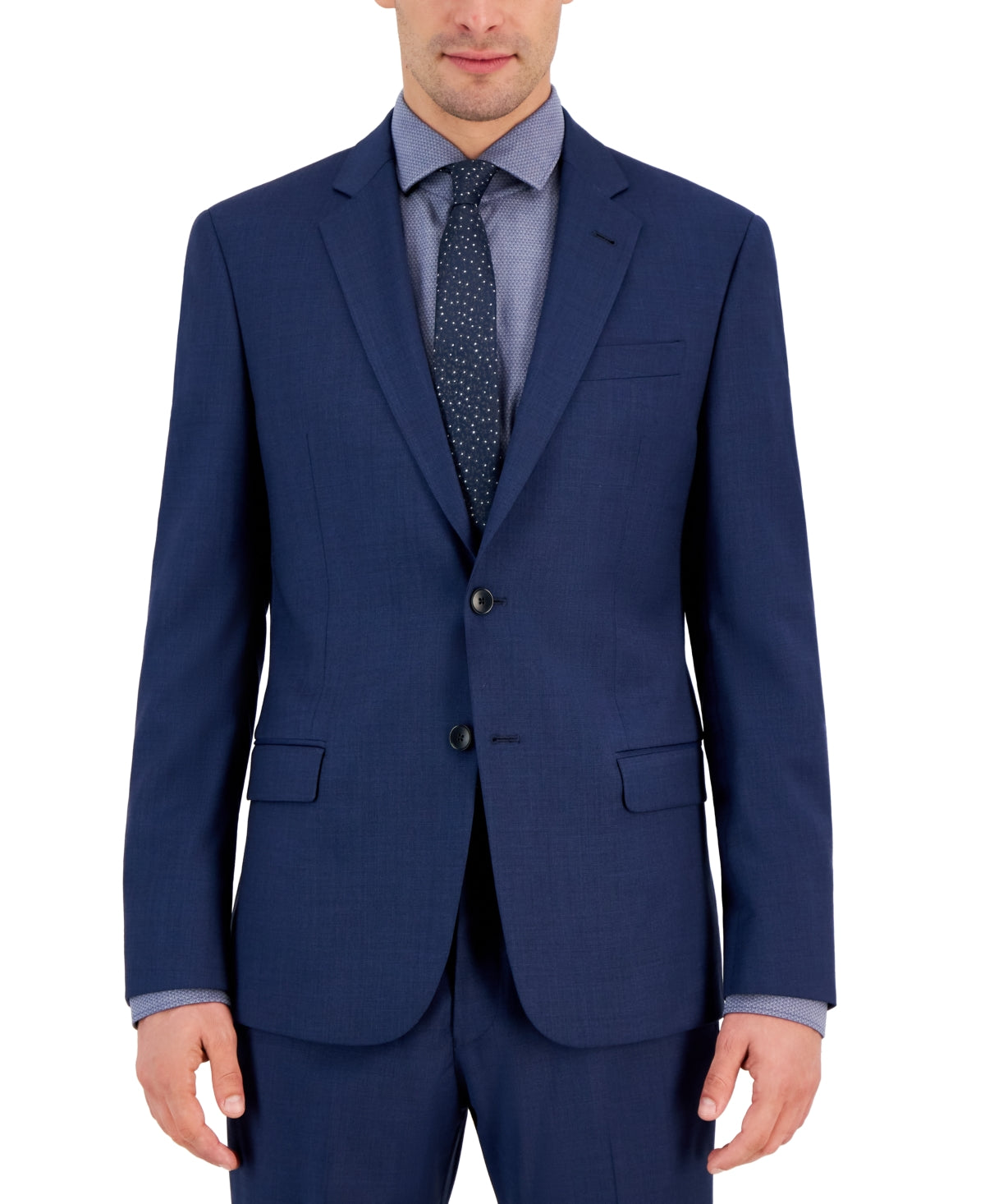 AX Armani Exchange Men's Slim Fit Blue Textured Sport Coat Blazer Blue 40R