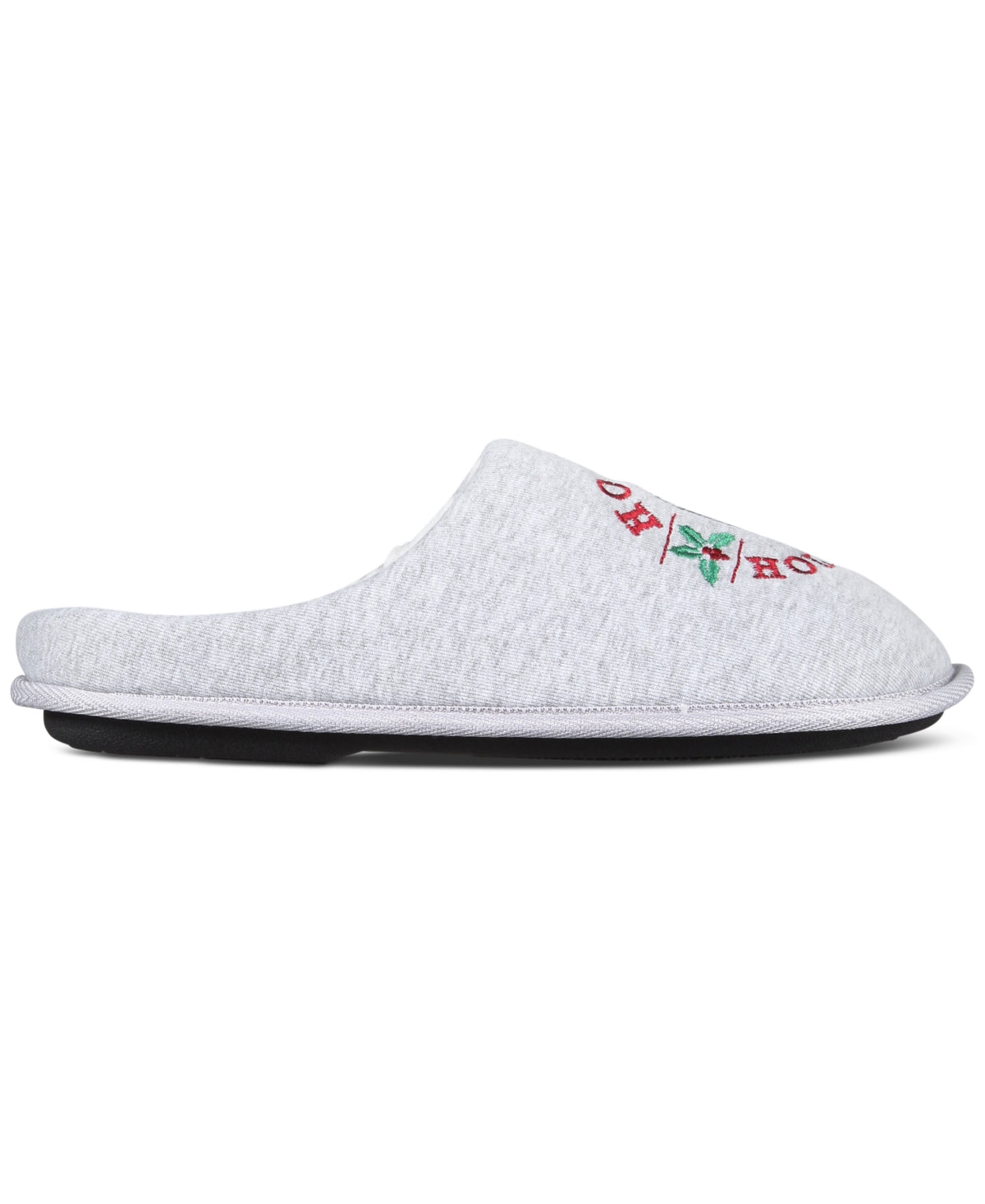 Club Room Men's Jake Slippers Hoppy Holidays Light Grey Slip On Large 10 - 11