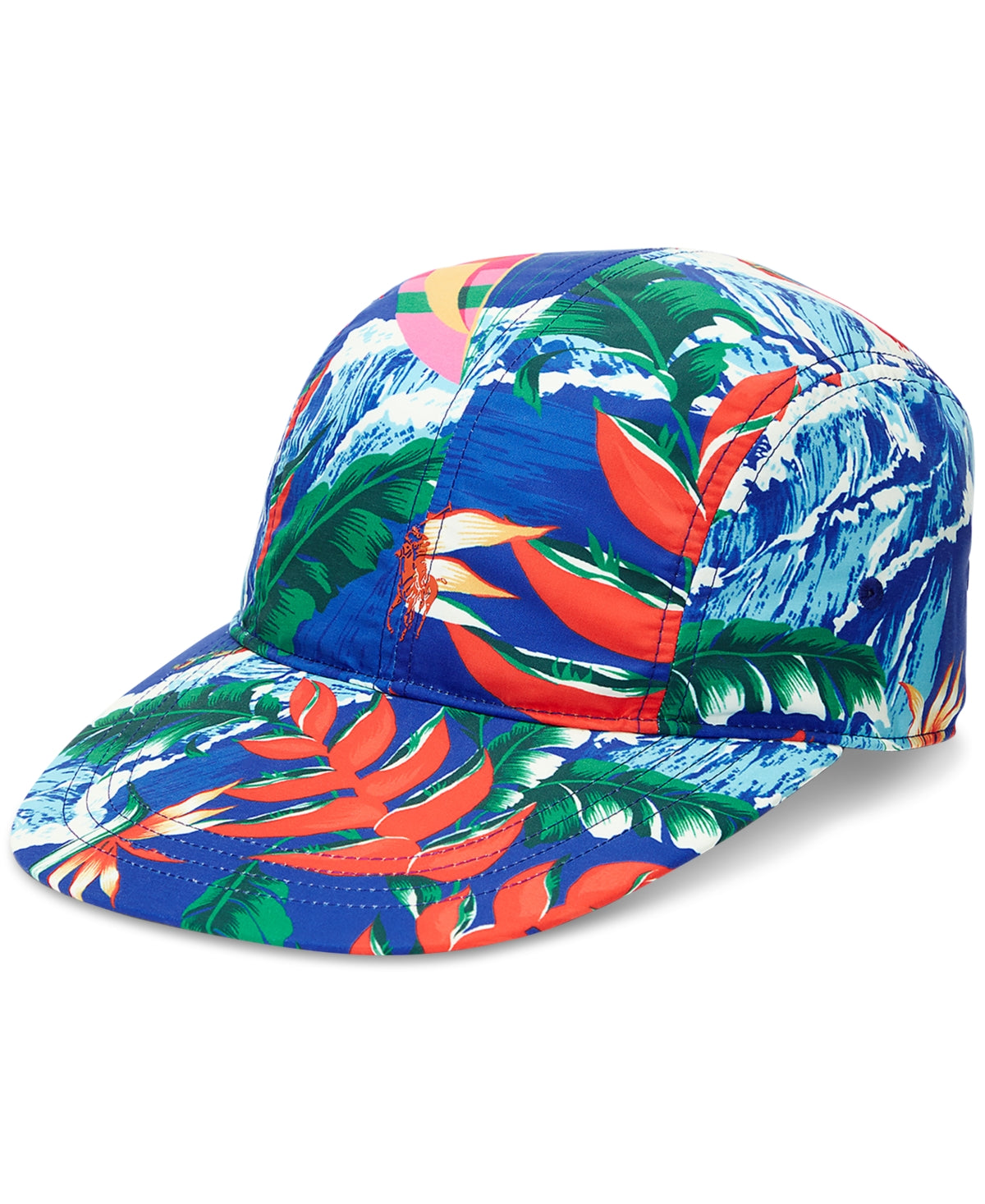 Polo Ralph Lauren Men's Floral Long Bill Cap Hat Sea Breeze Blue Small Medium