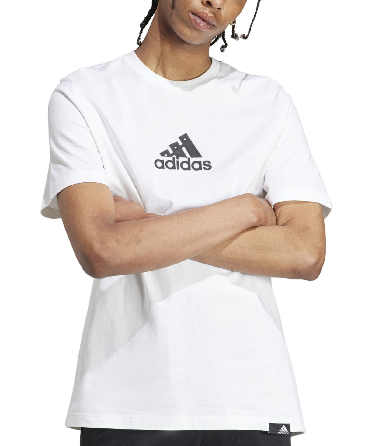 Adidas Mens Regular fit Short Sleeve T-Shirt Shirt Small White Solid