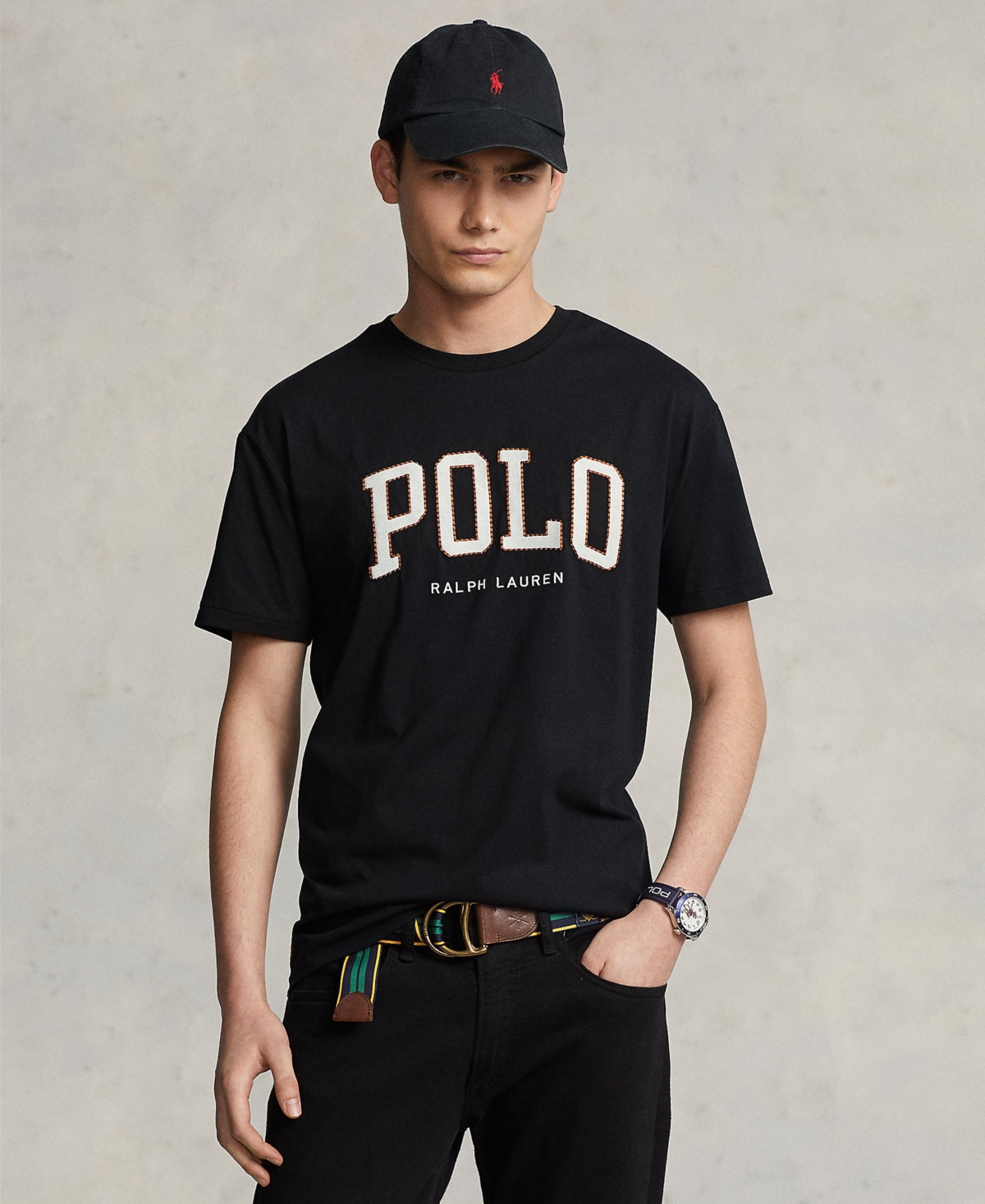 Polo Ralph Lauren Men Regular fit Short Sleeve Graphic T-Shirt Shirt XS Black