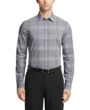 Calvin Klein Mens Slim fit Dress Shirt XL 17.5 in 32-33 Grey