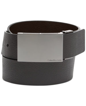 Calvin Klein Reversible Plaque Belt Black Brown 44"