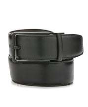 Perry Ellis Men's Black Leather Belt 100% Leather Regular Black 38 40