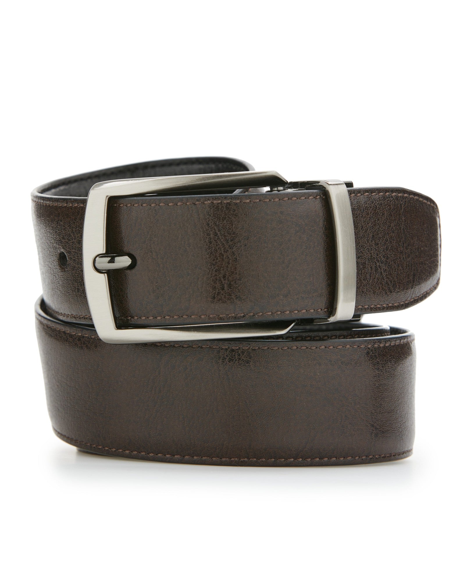 PERRY ELLIS PORTFOLIO Men's Park Slope Reversible Belt Black Large 38 40