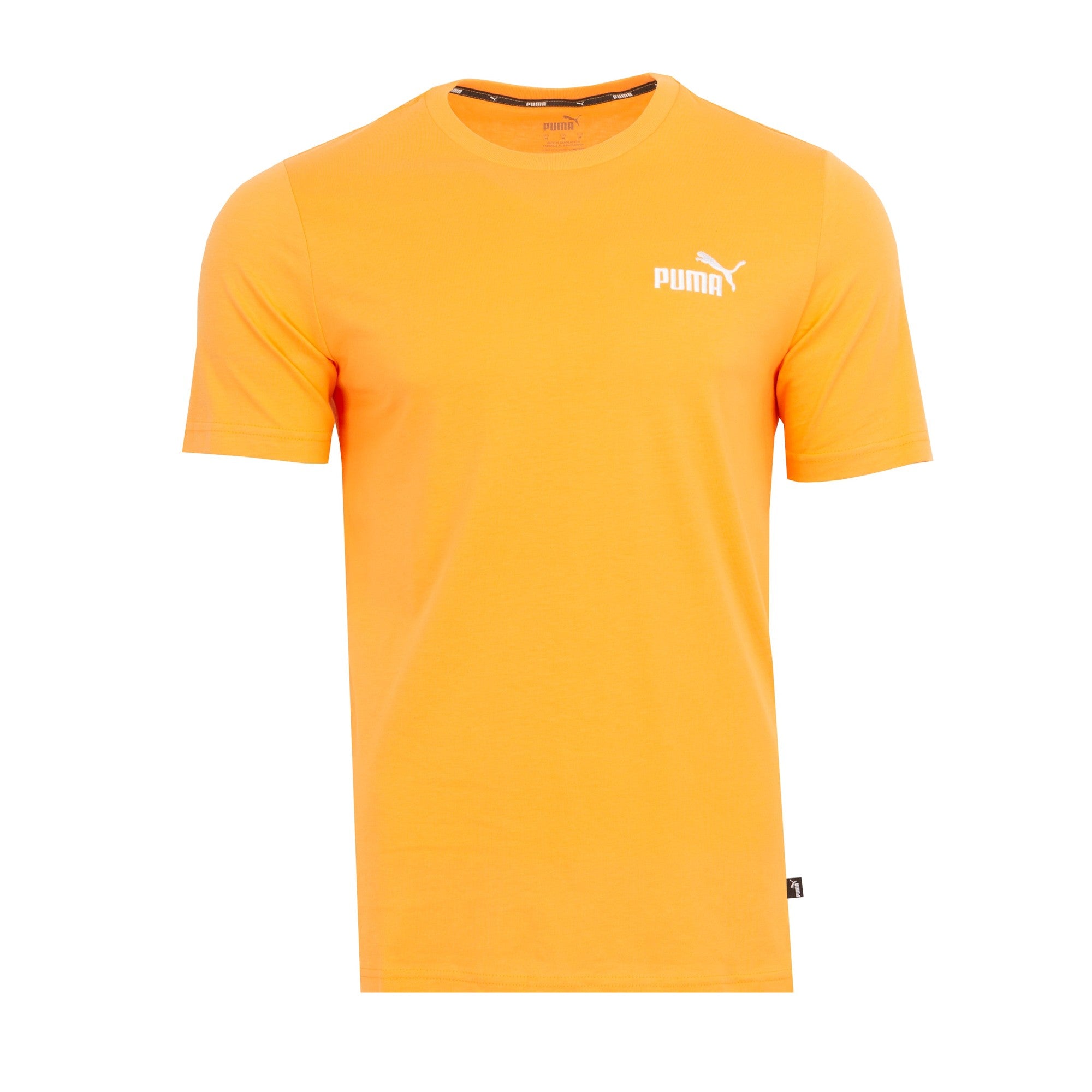 PUMA Mens Regular fit Short Sleeve T-Shirt Shirt Large Orange Solid