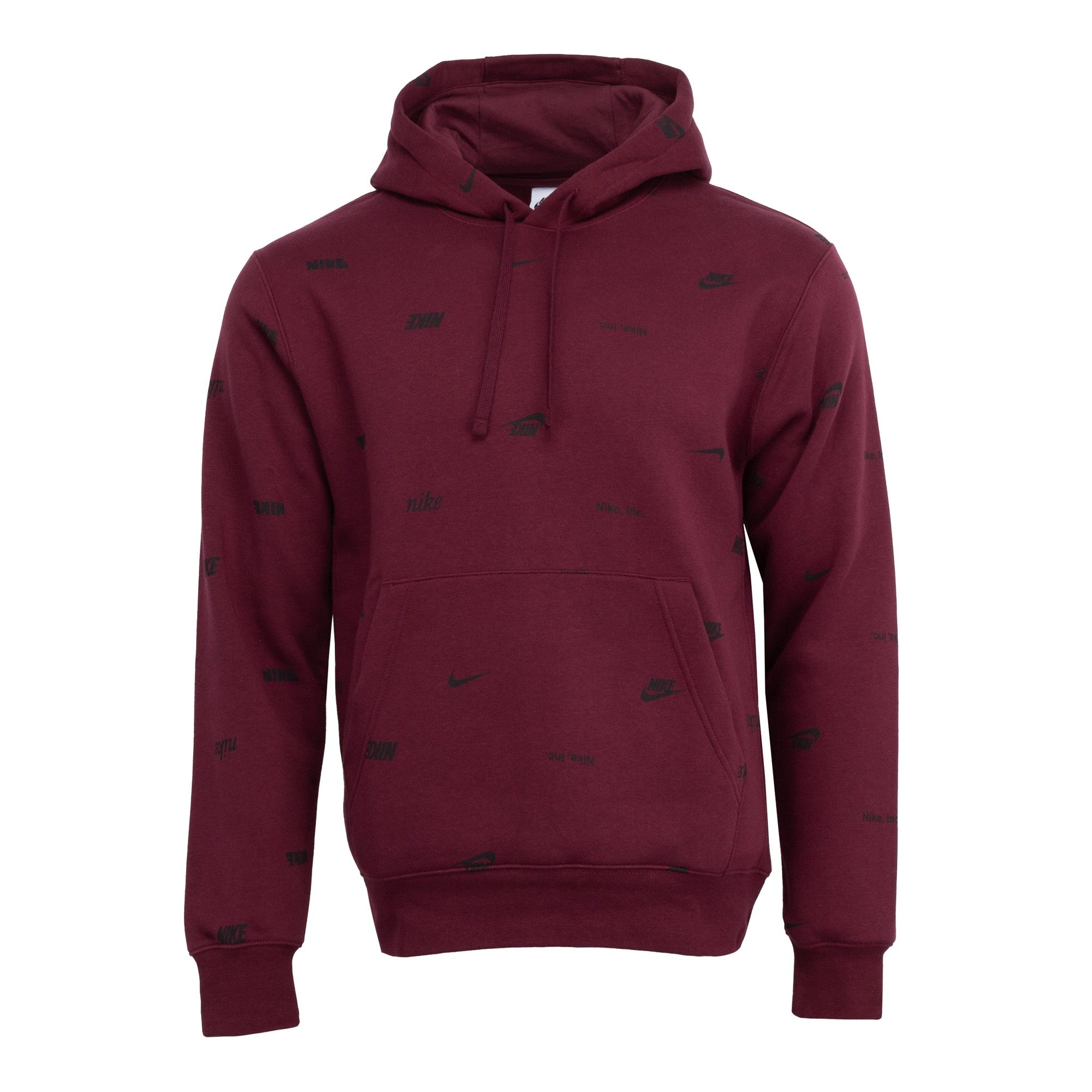 Nike Men's Pullover Basketball Hoodie Maroon Black XXL