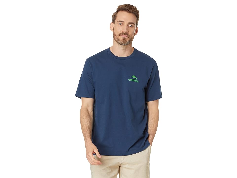 Tommy Bahama Mens Grassy Conditions Short Sleeve T Shirt Blue 2XL