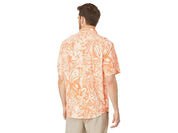 Tommy Bahama Mens Veracruz Cay Short Sleeve Button Up Shirt Orange 3XL XXXL