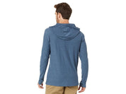 Quicksilver Mens Kentin Organic Cotton Jersey Henley Hoodie Shirt XL Blue