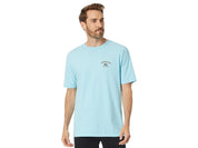 Quiksilver Waterman Mens Regular fit Short Sleeve T-Shirt Shirt XXL Blue Solid