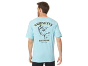 Quiksilver Waterman Mens Regular fit Short Sleeve T-Shirt Shirt XXL Blue Solid