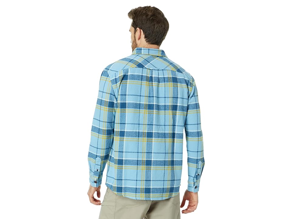 Quiksilver Waterman Mens Regular fit Button-Up Shirt Medium Blue Plaid