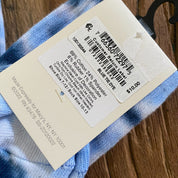 Sun + Stone Mens Crew Socks Blue Tie Dye 7-12