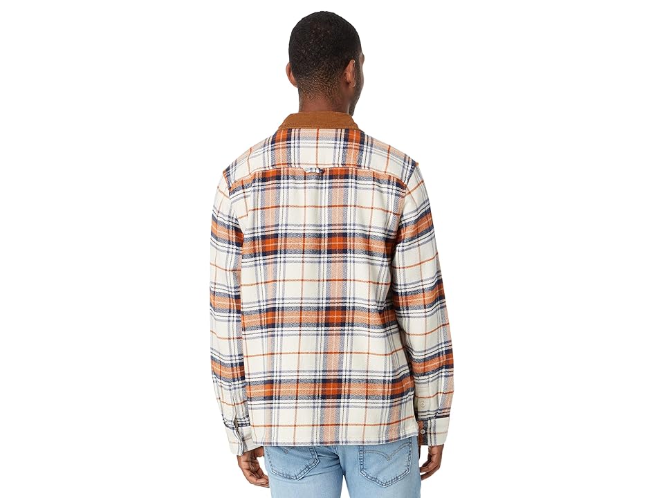 Madewell Mens Corduroy Collar Easy Shirt Jacket Camping Plaid Red White Large