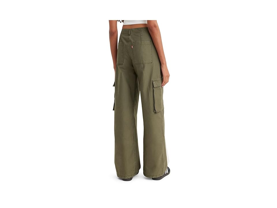 Levis Womens Baggy Cargo Pants Size 29 x 30 Army Green