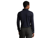 Polo Ralph Lauren Men's Slim Fit Herringbone Long Sleeve Polo Shirt Blue Small