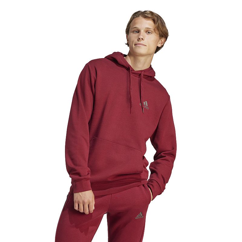 Adidas Mens Regular fit Hoodie Sweatshirt Large Red Solid