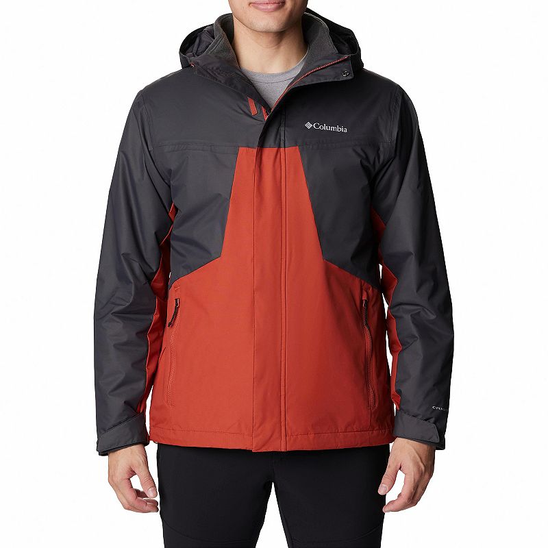 Columbia Men Regular fit 3-1 Jacket Coat Small Orange