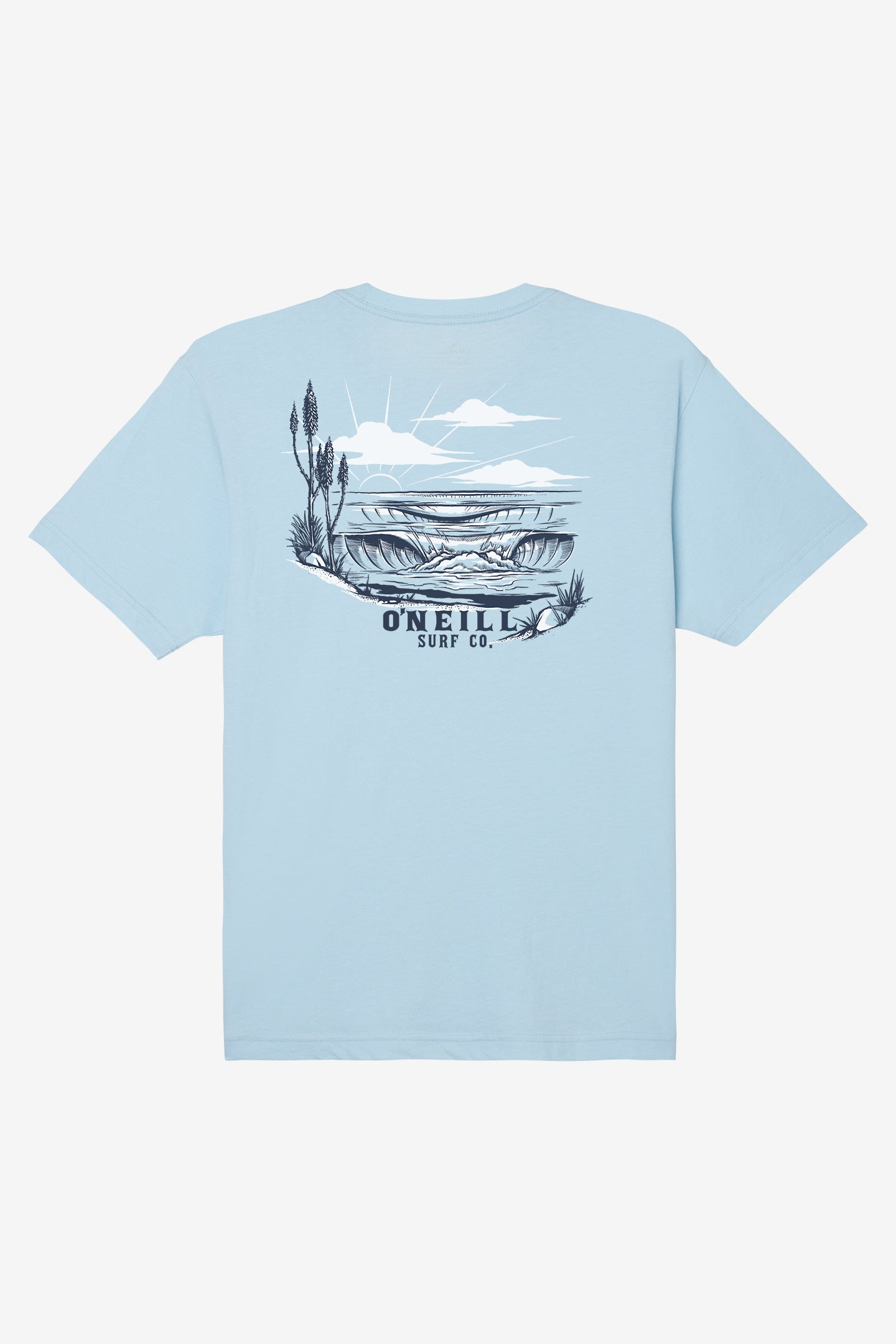 ONeill Mens Short Sleeve Crewneck T Shirt Sky Blue Heather Small