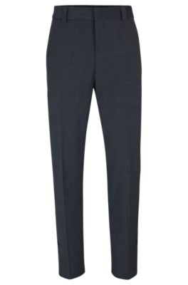 Hugo Boss Men's Slim Fit Suit Dress Pants Dark Grey 36 x 32