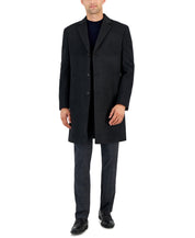 Kenneth Cole Mens Classic fit Overcoat Coat 42 L Dark Grey Solid
