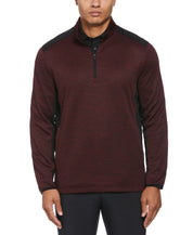 PGA TOUR Mens Regular fit Quarter zip Sweatshirt Medium Red