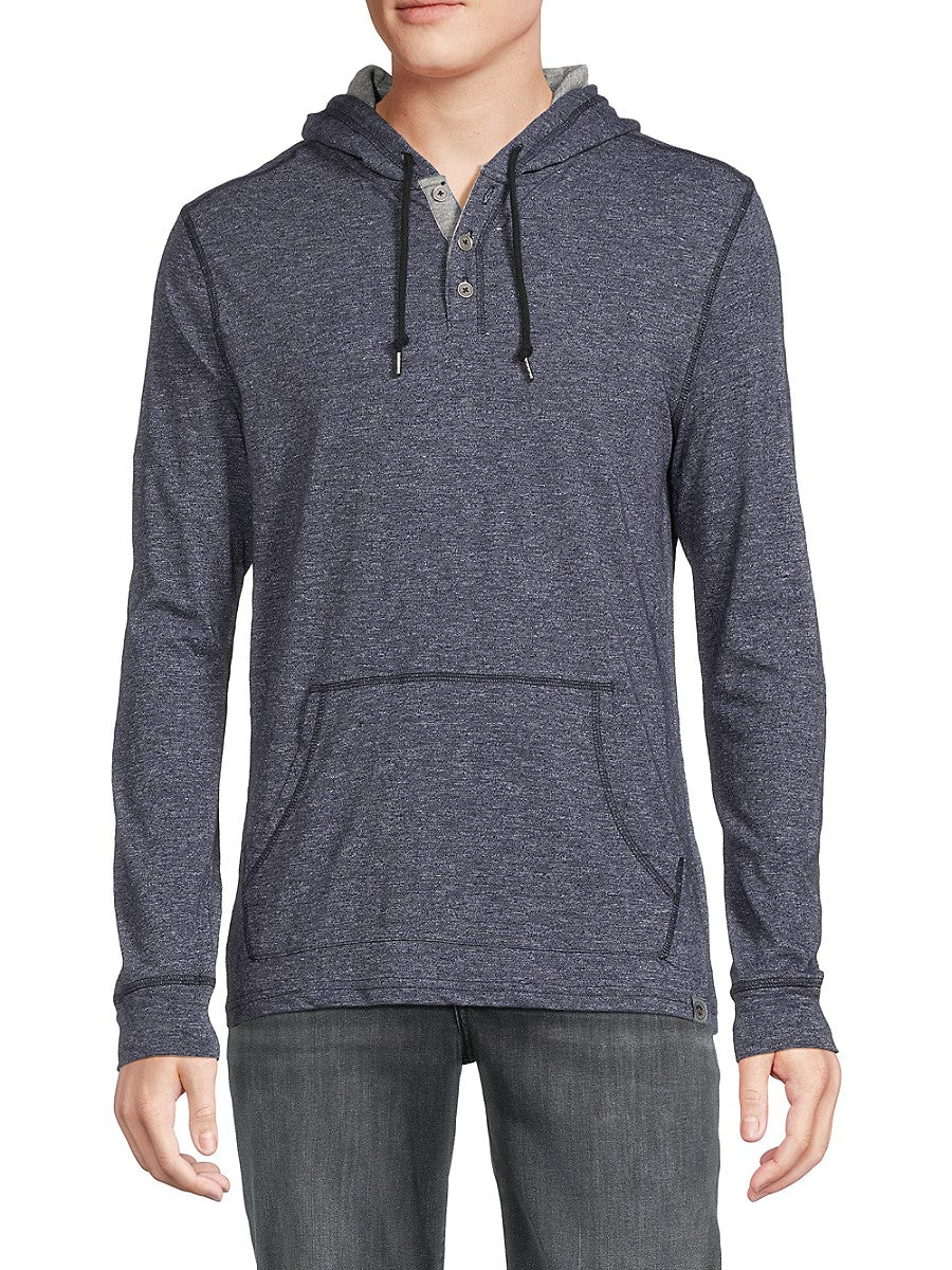 Flag & Anthem Men's Abington Siro Button Hoodie Sweatshirt Navy Blue Small