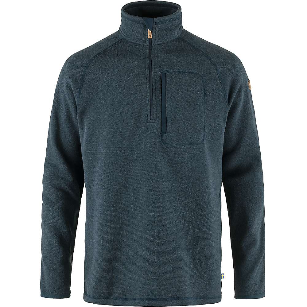 Fjallraven Men's Ovik Half Zip Fleece Sweater Jacket Navy Blue XL
