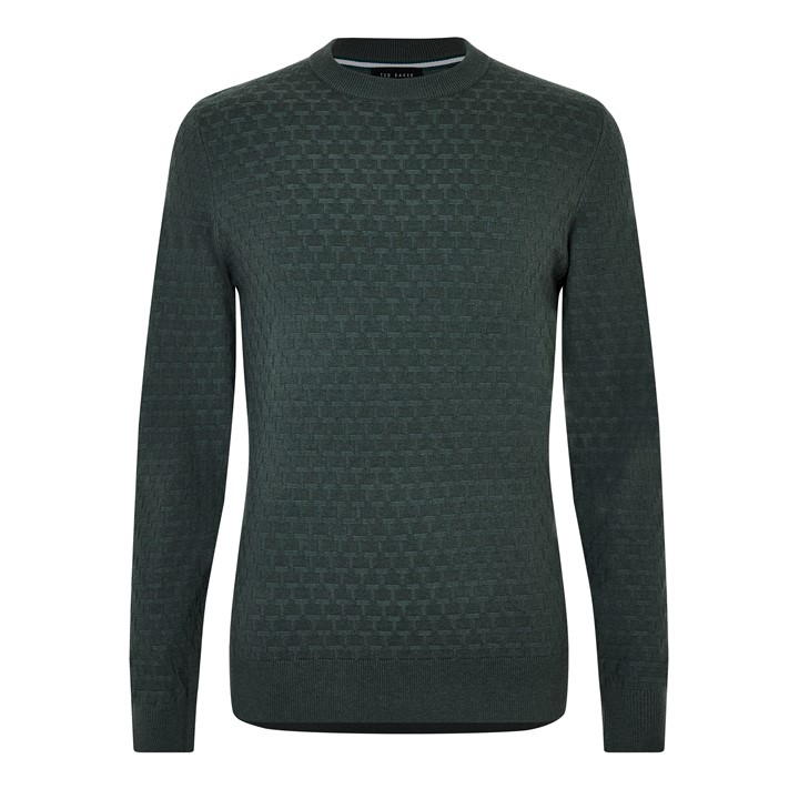 Ted Baker Mens Loung Crewneck Sweater Pine Green Medium