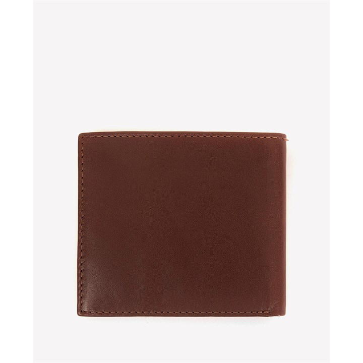 Barbour Men's Colwell Slimline Leather Billfold Wallet Brown