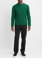 Vince Mens Classic fit Long Sleeve Crewneck Sweater Large Crew Neck Green