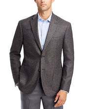The Men's Store  Regular Fit Houndstooth Sport Coat Grey  44L