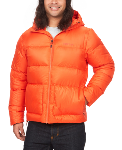 Marmot Mens Guides Quilted Full Zip Coat Jacket Flame Orange XXL