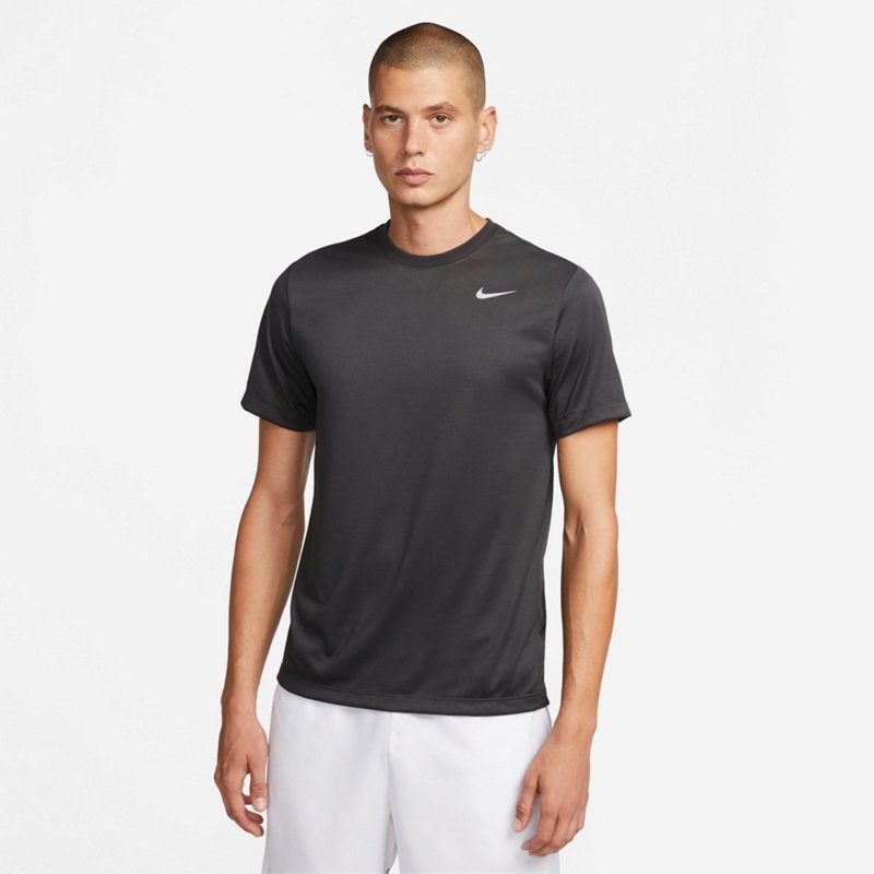 Nike Men Regular fit Short Sleeve T-Shirt Shirt Large Grey Solid