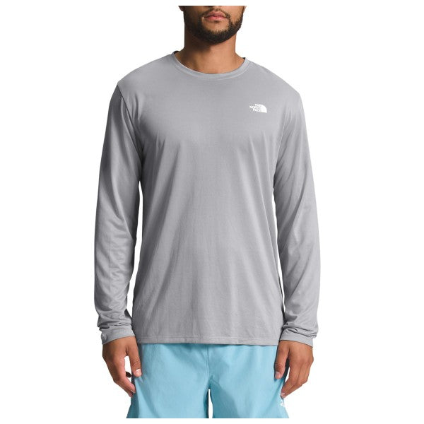 North Face Men Athletic fit Long Sleeve T-Shirt Shirt XXL Grey Solid