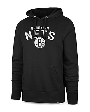 47 BRAND Brooklyn Nets Outrush '47 Headline Hoodie Sweatshirt Small Black