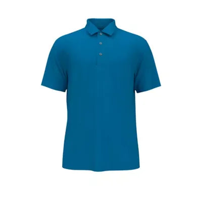 PGA TOUR Men Regular fit Short Sleeve Polo Shirt Small Blue Solid