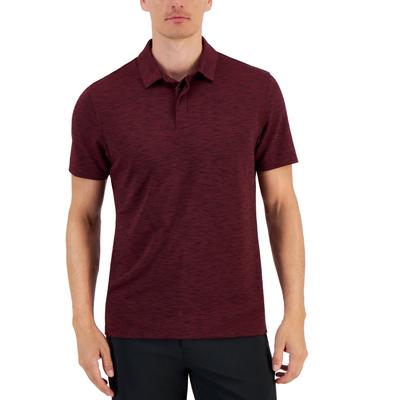 Alfani Mens Regular fit Short Sleeve Polo Shirt Small Burgundy Red