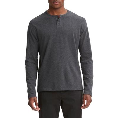 Vince Mens Regular fit Long Sleeve T-Shirt Shirt Medium Grey Solid
