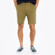 Nautica Mens Classic fit Casual Deck Shorts 40 Green Solid