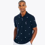 Nautica Mens Classic fit Short Sleeve Polo Shirt Large Blue