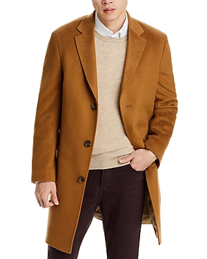 The Men's Store Regular Fit Pure Cashmere Overcoat Top Coat 40R Brown