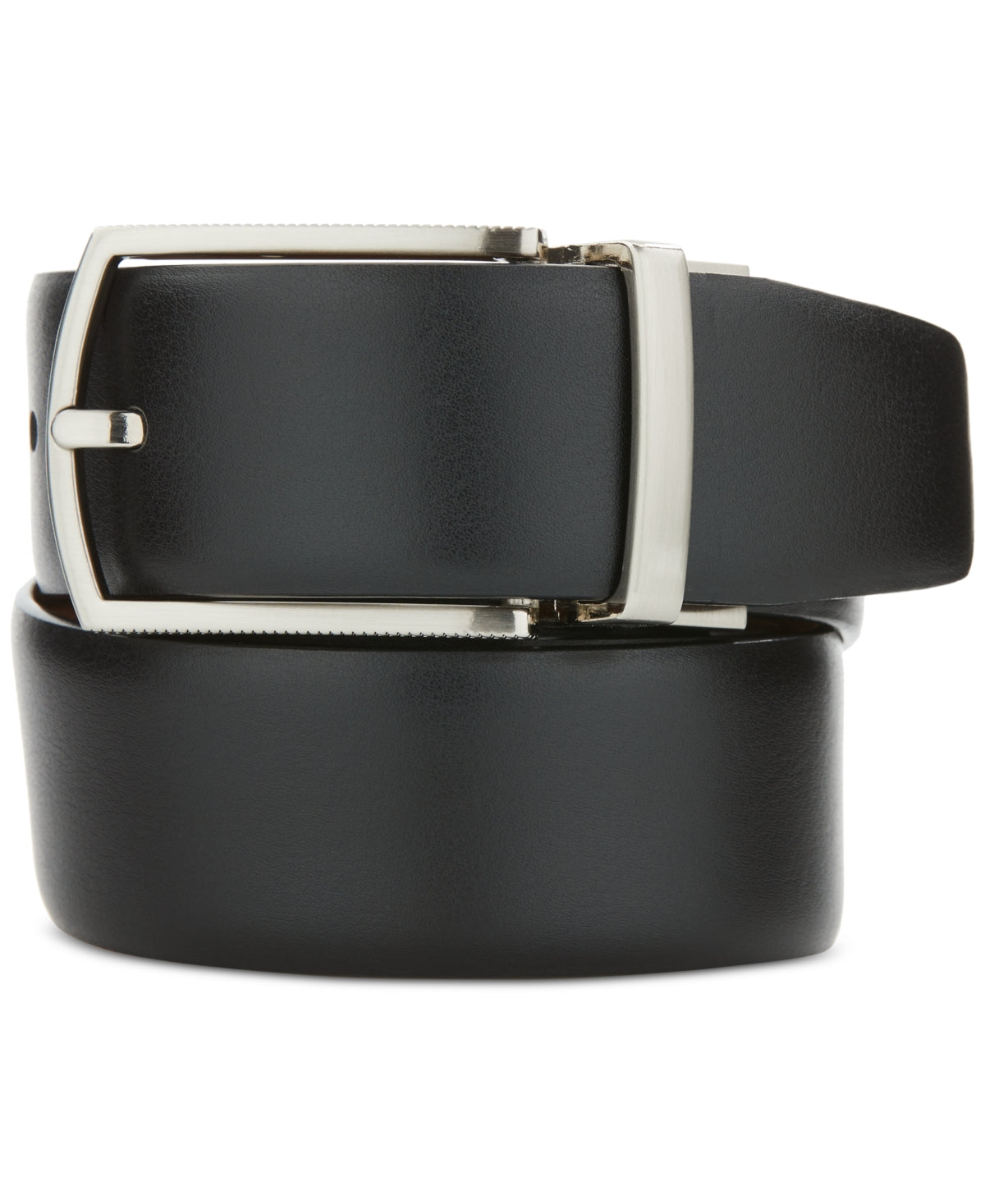 Perry Ellis Portfolio Mens  Pattern Edge Belt Belt Apparelbelt Large 38-40 Black