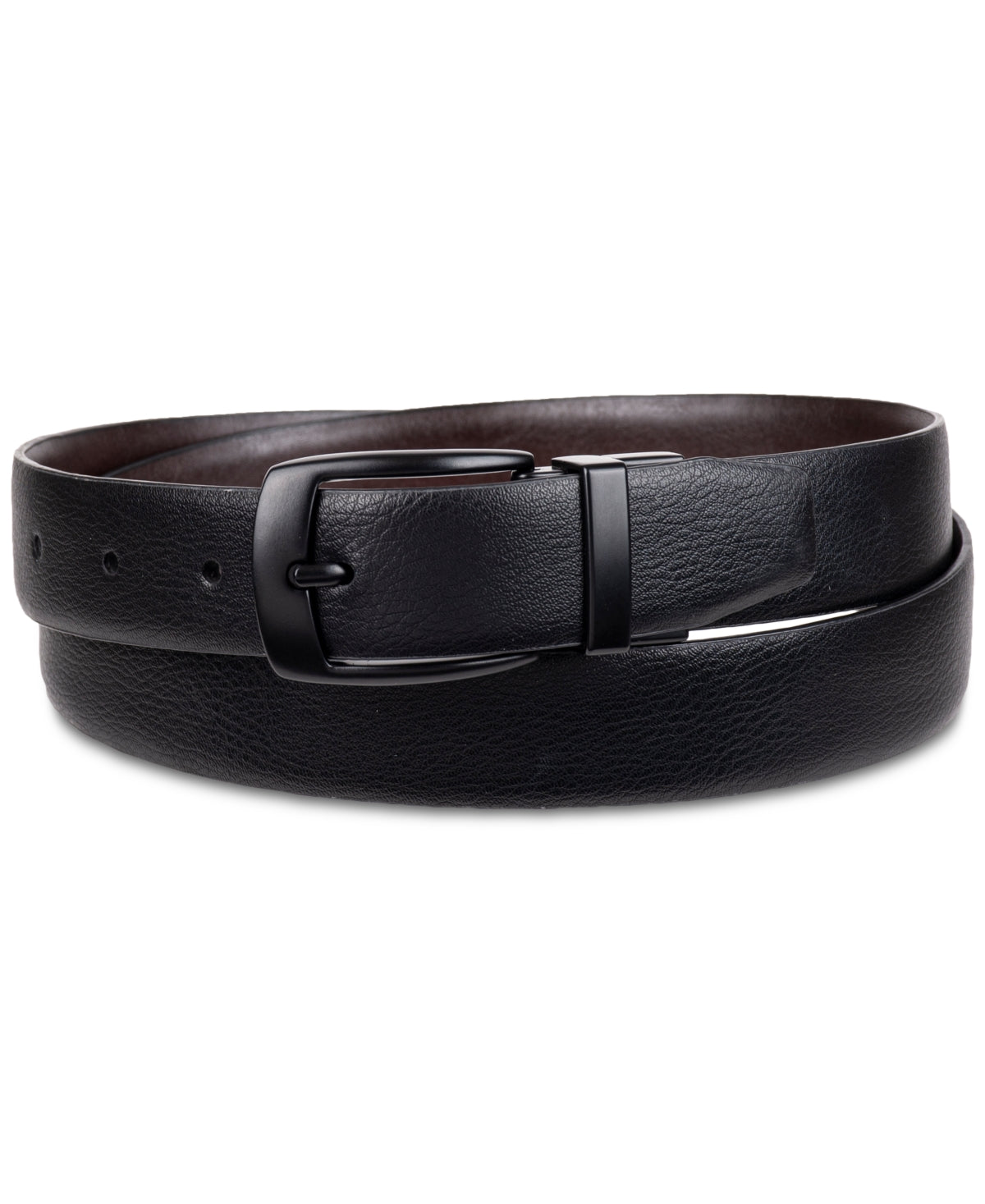Alfani Mens Reversible Pebble Dress Belt Apparelbelt XL 42-44 Black Brown