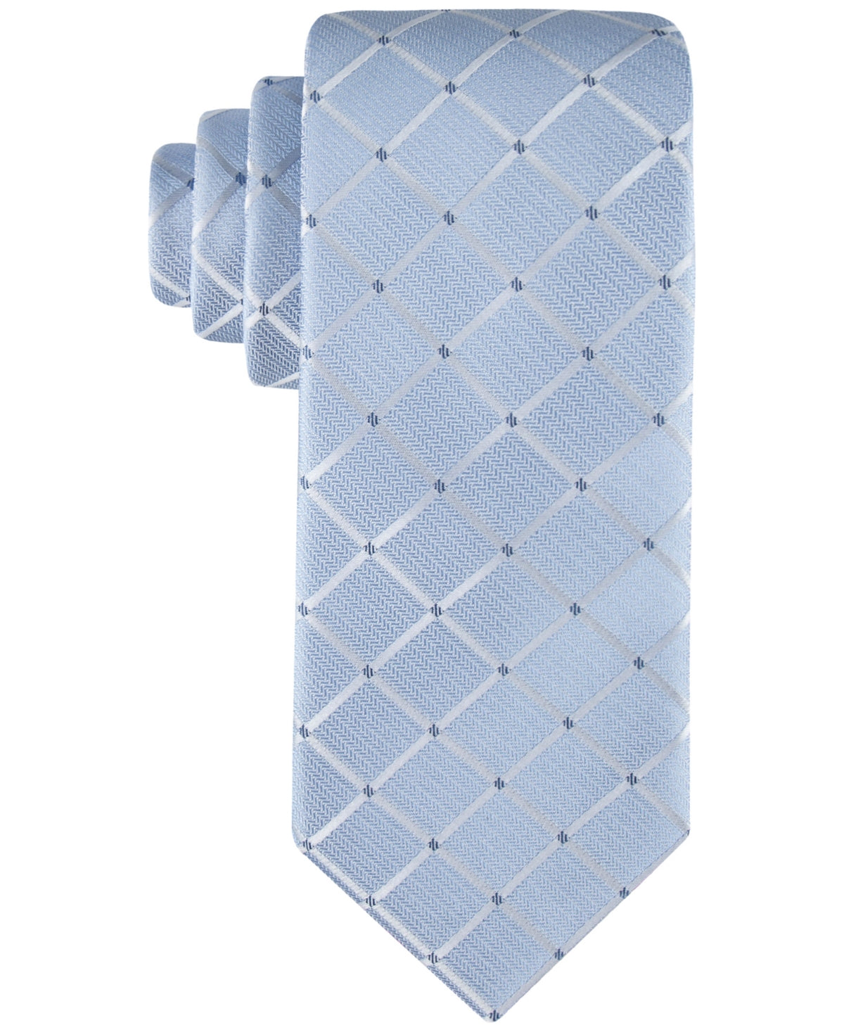 Calvin Klein Mens Regular fit Tie Necktie One Size Lilac Purple Herringbone