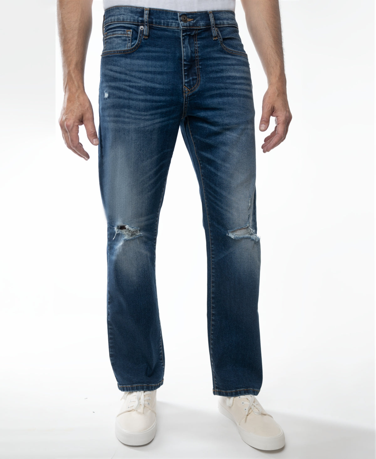 Lazer Mens Straight fit Denim Jeans 30 / 30 Blue Solid