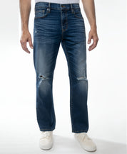 Lazer Mens Straight fit Denim Jeans 32 / 32 Blue Stretch